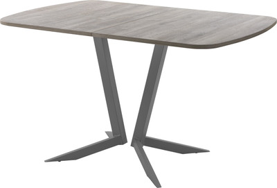 Обеденный стол AMC Elite Е19(1200) D2 (графит/дуб уайт-ривер песочно-бежевый) - 