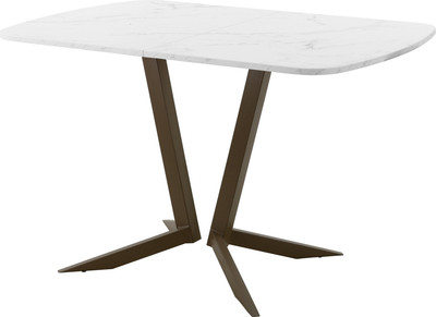 Обеденный стол AMC Elite Е19(1100) D2 (коричневый/мрамор кристалл) - 