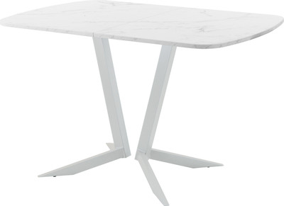 Обеденный стол AMC Elite Е19(1100) D2 (серебро/мрамор кристалл) -