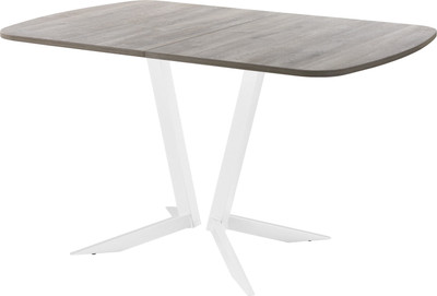 Обеденный стол AMC Elite Е19(1100) D2 (белый/дуб уайт-ривер песочно-бежевый) - 