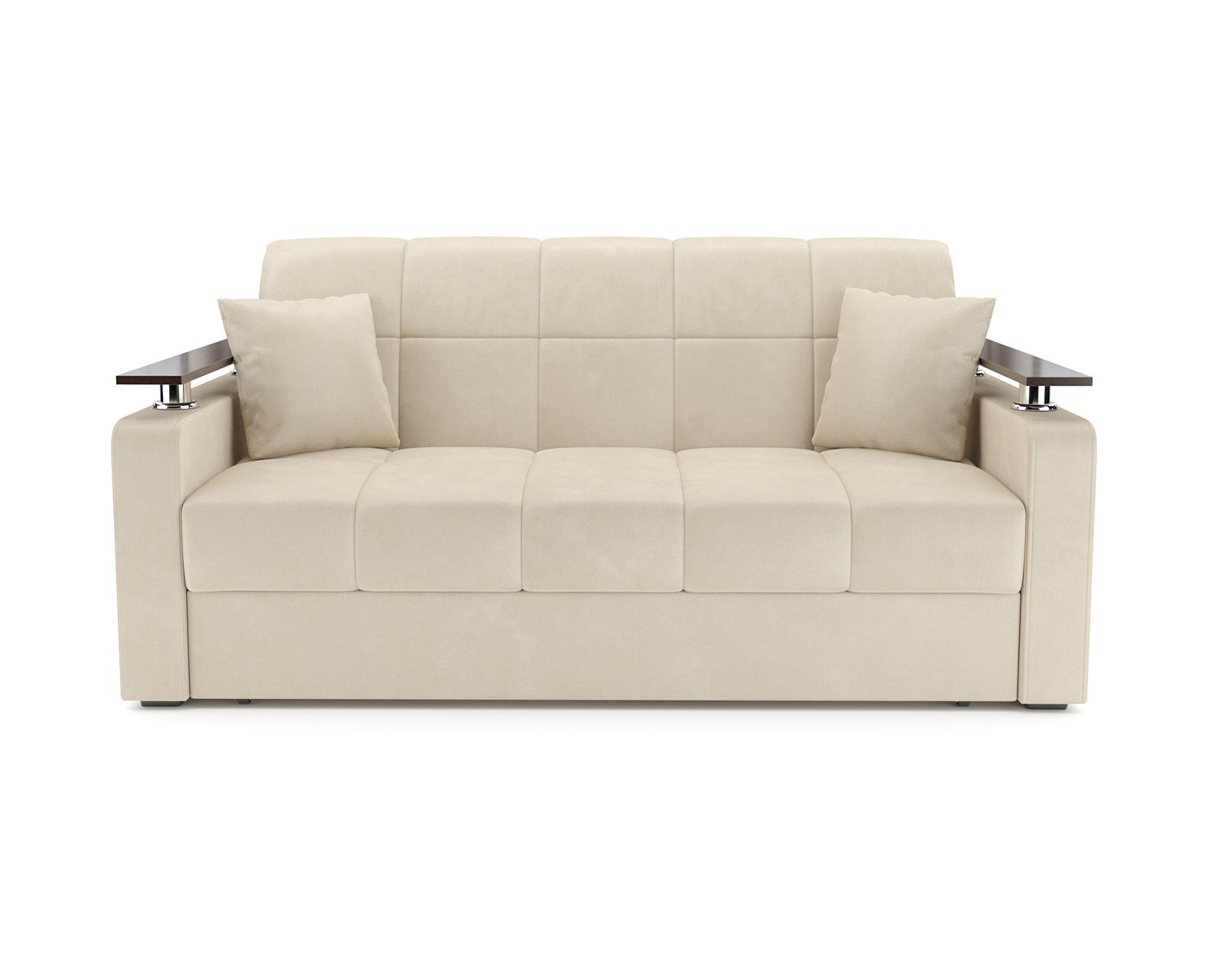 Диван Mebel-Ars Аккордеон Бакли ППУ 140x200 (бархат бежевый Star Velvet 6 Light Beige) — фото 2