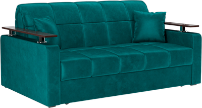 Диван Mebel-Ars Аккордеон Бакли ППУ 155x200 (бархат сине-зеленый Star Velvet 43 Black Green) - 