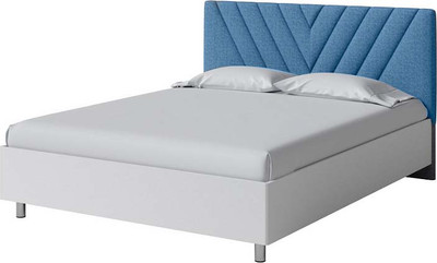 Односпальная кровать Proson Ora 90x200 (белый/Manhattan 12 тихий океан) - 