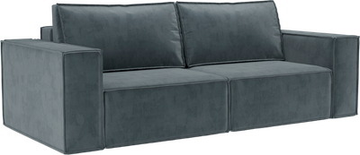 Диван Mebel-Ars Еврокнижка Эмби (велюр серо-синий HB-178/26) -