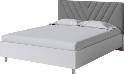 Двуспальная кровать Proson Ora 160x200 (белый/Monopoly британский серый 996) -