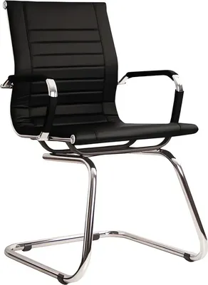 Стул офисный Белс Verner CF/LB chrome PG / 445398-10/PG02 (кожзам черный) - 