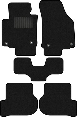 Комплект ковриков для авто Alicosta 1203_1_PR-6 для Skoda Octavia II 2004-2013 (ворс, черный) - 