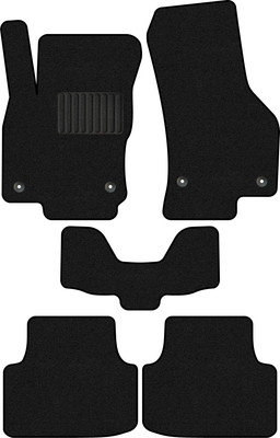 Комплект ковриков для авто Alicosta 2474_1_PR-6 для Skoda Octavia IV лифтбек/A8 2019-н.в. (ворс, черный) - 