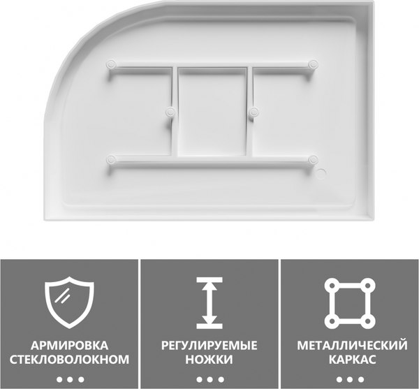 Купить Душевой поддон Abber AD3E120 R 120х90 в Витебске