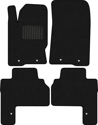 Комплект ковриков для авто Alicosta 2480_1_PR-6 для SsangYong Actyon SUV/C100 2005-2013 (ворс, черный) - 