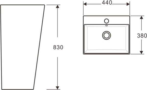 Купить Умывальник Aquatek Optima Square AQ4401-00 в Минске