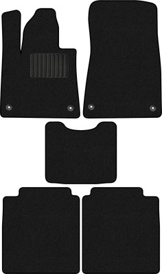 Комплект ковриков для авто Alicosta 1862_1_PR-6 для Voyah Passion I 2023-н.в. (ворс, черный) - 