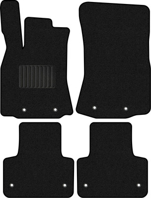 Комплект ковриков для авто Alicosta 0540_1_PR-6 для Jaguar XJ IX седан/X351 2010-2021 (ворс, черный) - 