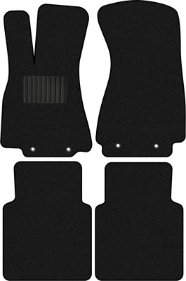 Комплект ковриков для авто Alicosta 2551_1_PR-6 для Jaguar XJ VIII седан Long LWB/X350 2003-2009 (ворс, черный) - 