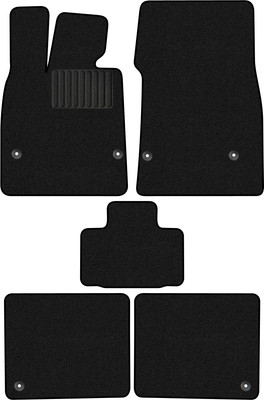 Комплект ковриков для авто Alicosta 2561_1_PR-6 для Avatr 12 I лифтбек 2023-н.в. (ворс, черный) - 