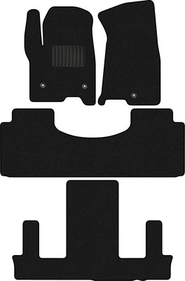Комплект ковриков для авто Alicosta 2578_1_PR-6 для Cadillac Escalade V SUV/GMT1XX 2020-н.в.+3 ряд (ворс, черный) - 
