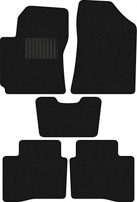 Комплект ковриков для авто Alicosta 2598_1_PR-6 для Changan Eado Plus I седан 2019-н.в. (ворс, черный) - 
