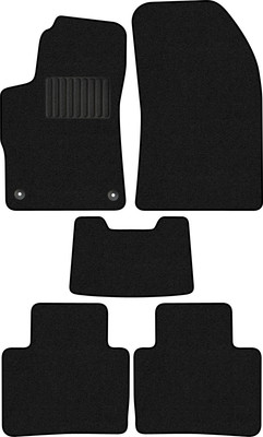 Комплект ковриков для авто Alicosta 2630_1_PR-6 для Citroen C5X лифтбек 2021-н.в. (ворс, черный) - 
