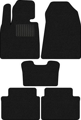 Комплект ковриков для авто Alicosta 2603_1_PR-6 для Changan UNI-V I 2021-н.в. (ворс, черный) - 