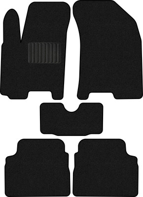 Комплект ковриков для авто Alicosta 2636_1_PR-6 для Daewoo Kalos I 2002-2008 (ворс, черный) - 