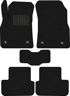 Комплект ковриков для авто Alicosta 2638_1_PR-6 для Daewoo Lacetti II 2008-2011 (ворс, черный) - 