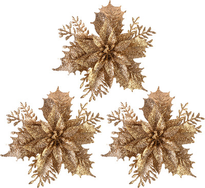 Набор елочных игрушек Волшебная страна Цветы / 110239 (3шт, медный) - 