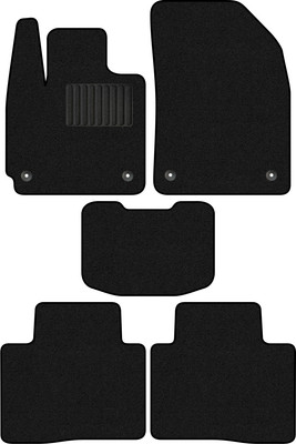 Комплект ковриков для авто Alicosta 2656_1_PR-6 для EXEED TXL I SUV 2020-н.в. (ворс, черный) - 