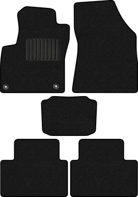 Комплект ковриков для авто Alicosta 2661_1_PR-6 для FAW Bestune T55 I SUV 2021-н.в. (ворс, черный) - 