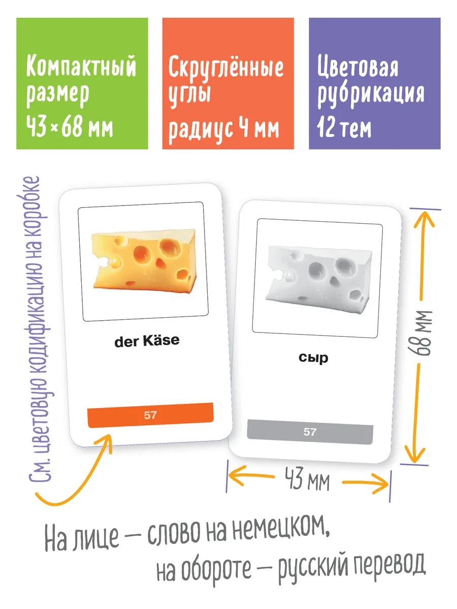 Развивающие карточки Айрис-пресс Тематические. Мои первые немецкие слова, мягкая обложка — фото 3