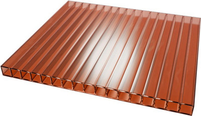 Сотовый поликарбонат TitanPlast T 2100x6000x6мм 0.71кг/м2 (бронзовый) - 