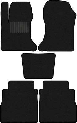 Комплект ковриков для авто Alicosta 3025_1_PR-6 для Great Wall Poer I пикап 2021-н.в. (ворс, черный) - 
