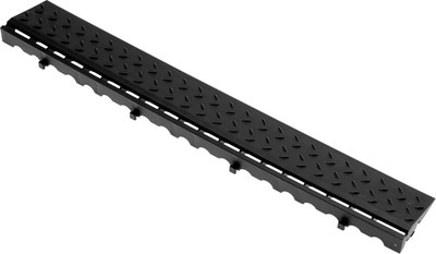 Боковой элемент обрамления для газонной решетки Альта-профиль С замками (100шт, черный) - 