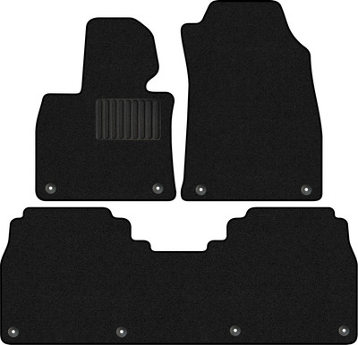 Комплект ковриков для авто Alicosta 3036_1_PR-6 для Hongqi E-HS9 I SUV/E-HS9 2021-н.в.+задний ряд (ворс, черный) - 