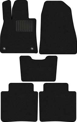 Комплект ковриков для авто Alicosta 1836_1_PR-6 для Hongqi H5 II седан 2022-н.в. (ворс, черный) - 