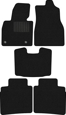 Комплект ковриков для авто Alicosta 1841_1_PR-6 для Hongqi HS5 I SUV 2018-н.в. (ворс, черный) - 