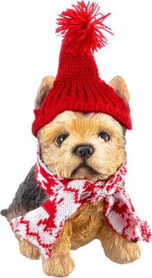 Статуэтка Elan Gallery Рождественский щенок йорк / 101361 -