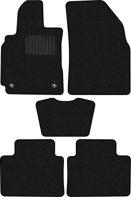 Комплект ковриков для авто Alicosta 2613_1_PR-6 для Chevrolet Monza IV седан 2022-н.в. (ворс, черный) - 