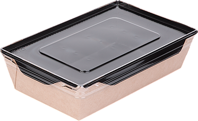 Набор одноразовых контейнеров OSQ OpSalad 800 Black Edition (400шт, без крышки) - 