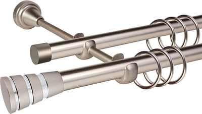 

Карниз для штор, Grace D19Г/19Г + наконечники Пегас хром