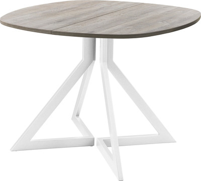 Обеденный стол AMC Elite Е20(800) D7 (белый/дуб уайт-ривер песочно-бежевый) -