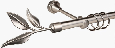 Карниз для штор АС ФОРОС Grace D19Г + наконечники Лавр (1.6м, сатин) - 