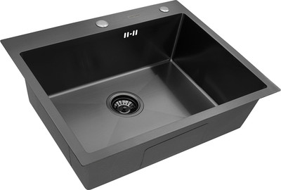Мойка кухонная Arfeka Eco AR PVD Nano 70x50  (черный) - 