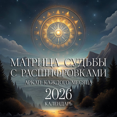 

Календарь настенный, Аркан Таро каждого месяца. Матрица судьбы с расшифровкой 2026