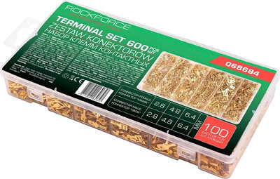 Набор наконечников для кабеля RockForce RF-068684 (62212), (600шт) - 