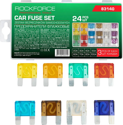 Комплект предохранителей для автомобиля RockForce RF-FS-20(83140) (62223) -
