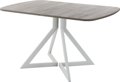 Обеденный стол AMC Elite Е20(1200) D2 (серебро/дуб уайт-ривер песочно-бежевый) - 