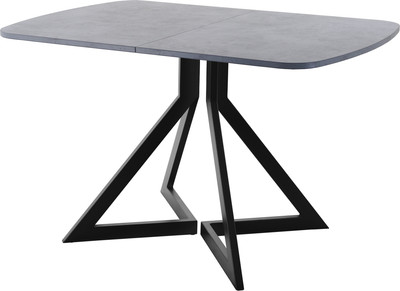 Обеденный стол AMC Elite Е20(1100) D2 (черный/бетон чикаго светло-серый) - 