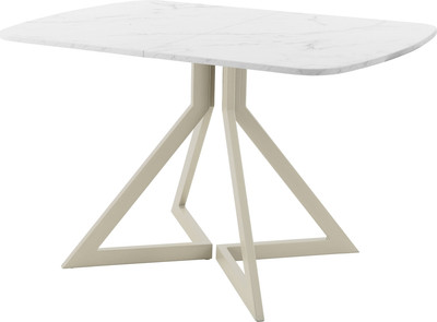 Обеденный стол AMC Elite Е20(1100) D2 (бежевый/мрамор кристалл) - 