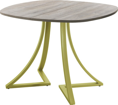 Обеденный стол AMC Elite Е24(900) D7 (золото/дуб уайт-ривер песочно-бежевый) - 