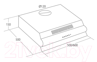 Вытяжка плоская Akpo WK-7 Р-3050 (металлик)